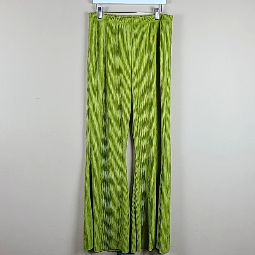 Lime Green Wild Fable Ribbed Flare Pants / Medium